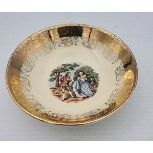 Vintage Sabin Crest -O- Gold Warranted 22k Gold Bowl 5.5" Diameter‎